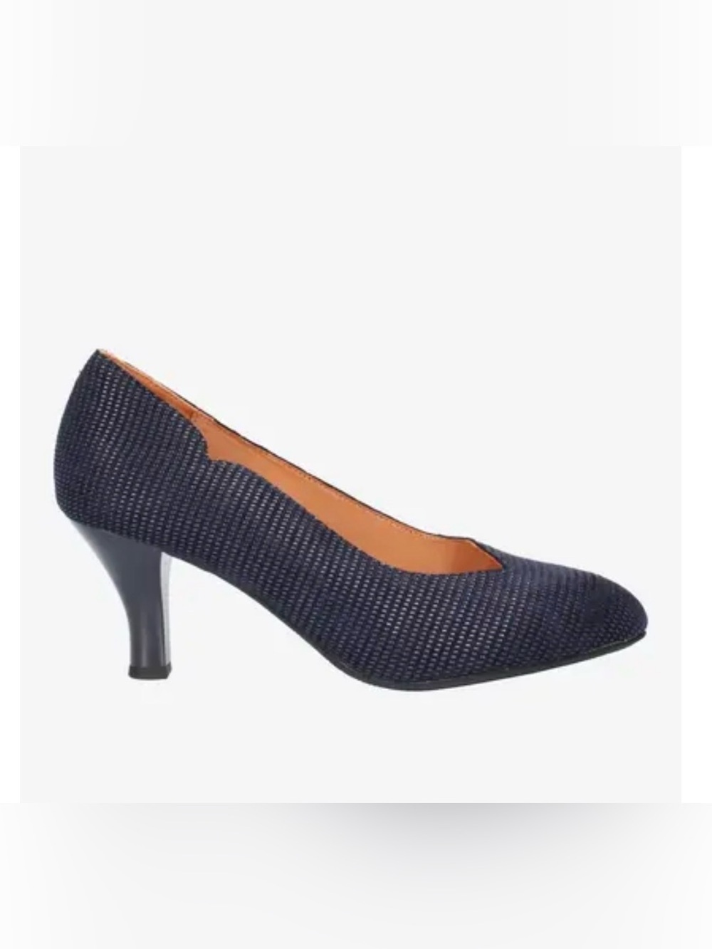 L’AMOUR DES PIEDS Leather Bamelle Heels - Women’s 10 Navy Raindrop